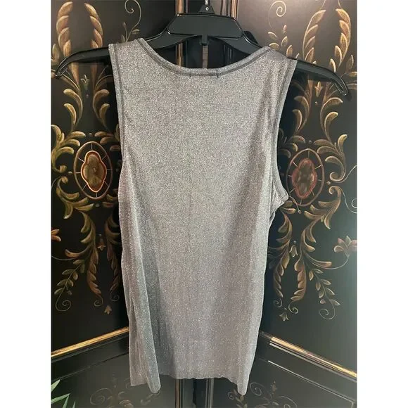 Petit Pois Women's Gray Double Layer Tank Top Size L NWT - Picture 3 of 3